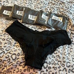 Victorias Secret XXL black cotton/lace cheeky style new